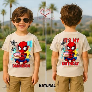 Inspired Spidy Birthday T Shirt, Spidy and Friends Theme Party, Family Matching, Superhero Birthday All sizes, Unisex Tee HL07 image 5