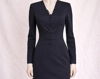Dress Genevieve Tarka vintage, black, womens