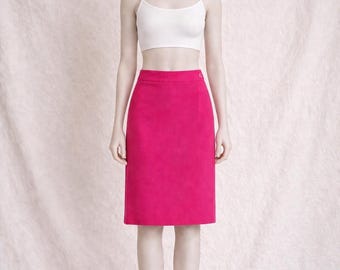 Viscose skirt Yves Saint Laurent vintage, pink, womens 90s