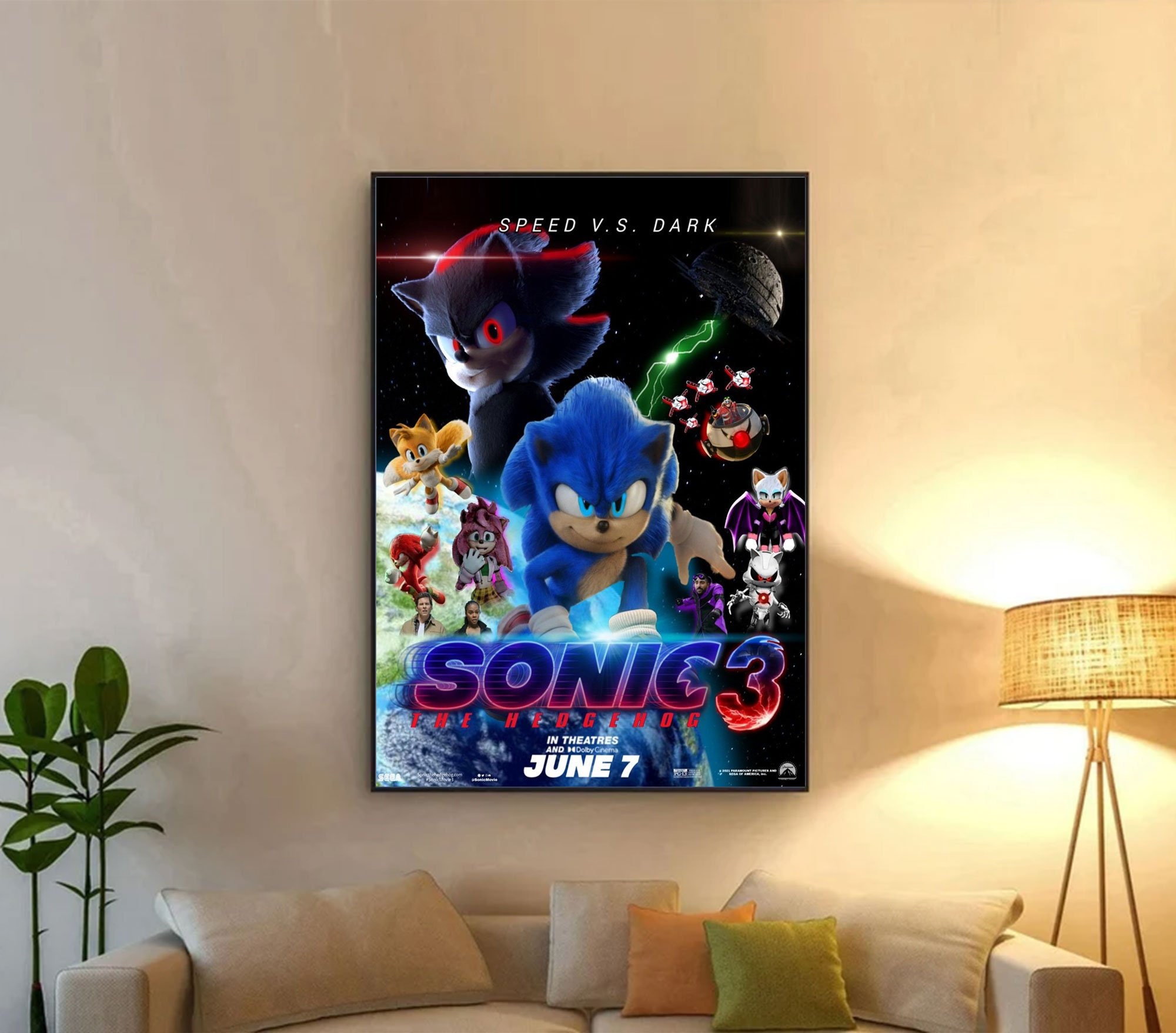 Sonic The Hedgehog 3 Poster sold by Rayshell Parallel | SKU 24536699 |  Printerval