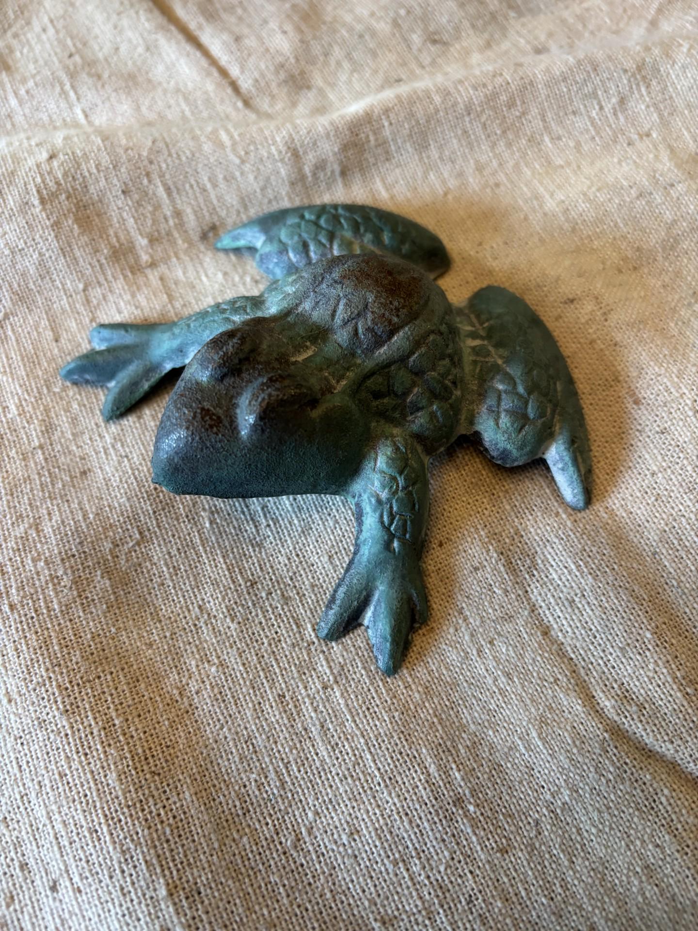 Paperweight Rustic Rustic Cast Iron Frog - Figurine Paperweight Art Farmhouse Antique ...