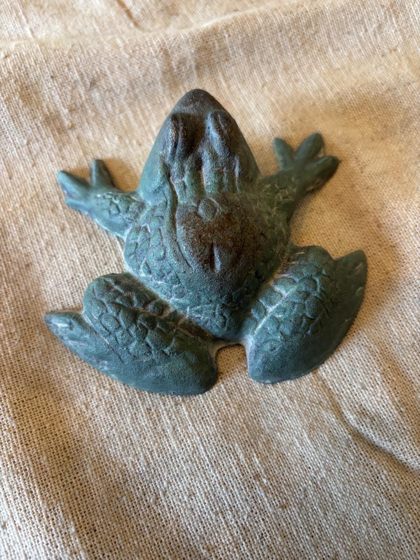 Paperweight Rustic Rustic Cast Iron Frog - Figurine Paperweight Art Farmhouse Antique ...