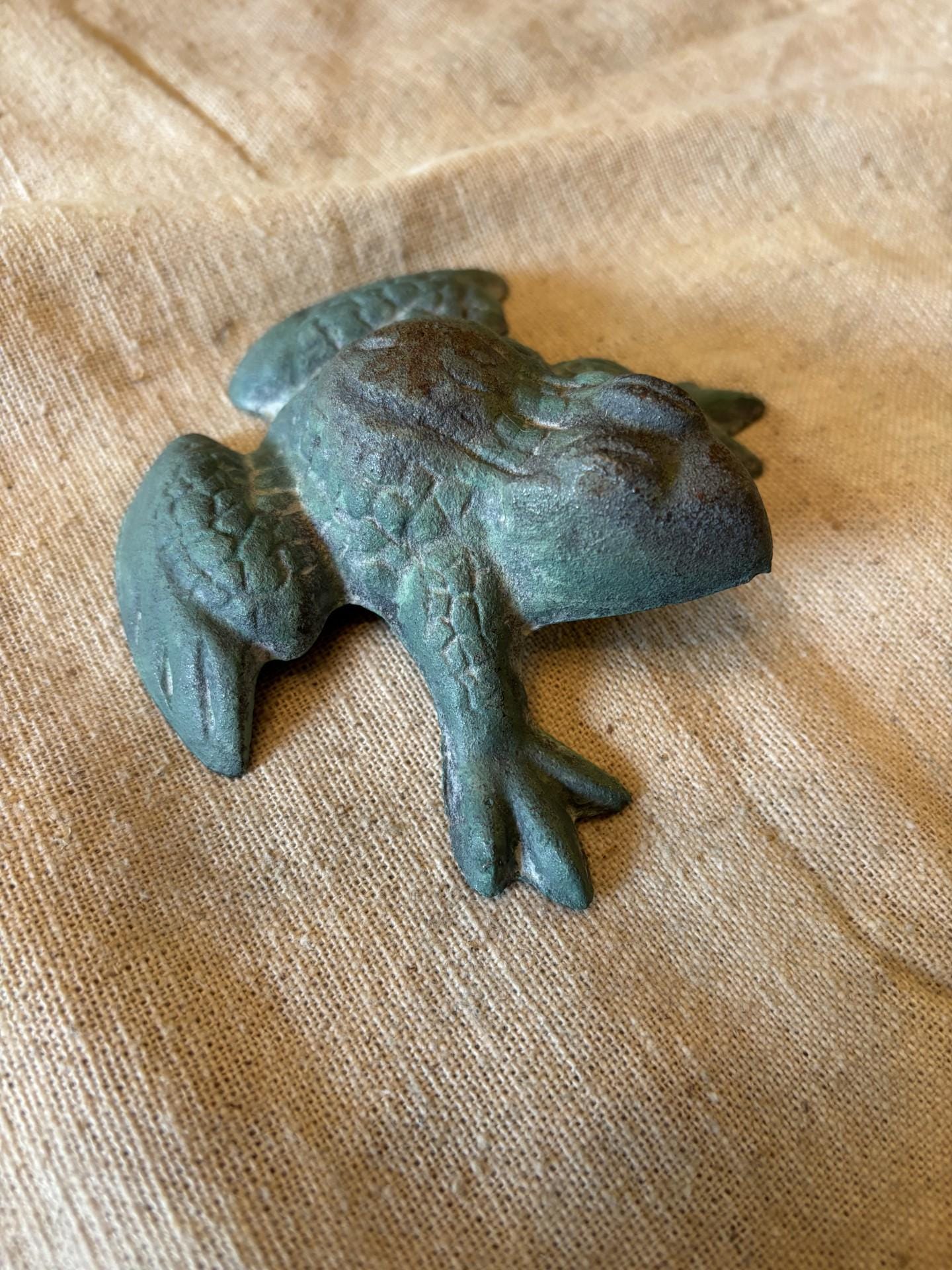 Paperweight Rustic Rustic Cast Iron Frog - Figurine Paperweight Art Farmhouse Antique ...
