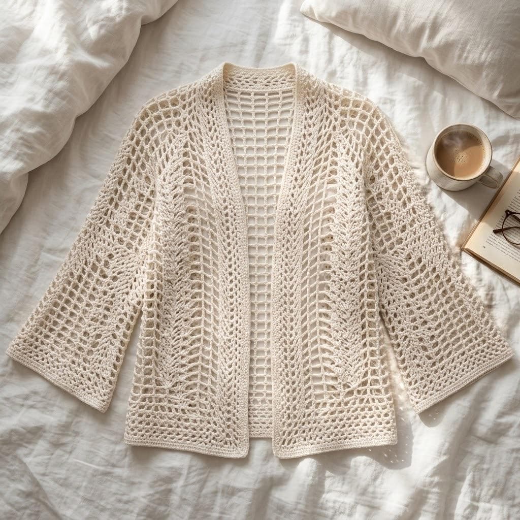 37 Japanese Crochet Patterns to Explore: Bags, Motifs, Amigurumi, and Lace 10 Handmade Botanical Lace Kimono Cardigan Crochet