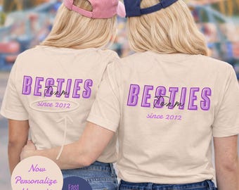 Beste Freunde T-Shirt, BFF Outfit personalisierbar, Match Shirt, Besties Oberteil, Schwestern Shirts, Retro Freunde Shirt, Best Friend Shirt