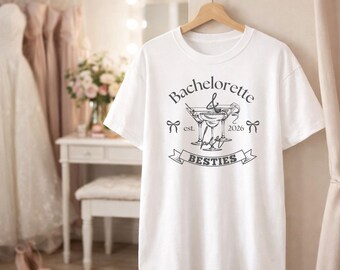 Bachelorette & her Besties Shirt, est. 2026, JGA T-Shirt, Junggesellinnenabschied Shirt, Team Braut Shirts, Trauzeugin T-Shirt