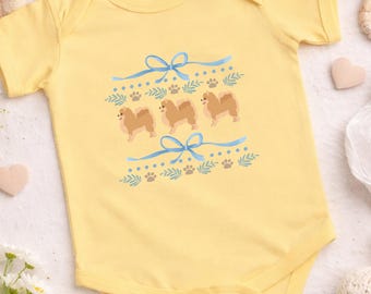 Vintage Baby Romper, Pomeranian Baby Body, Cottagecore, Baby Shower, New Born Gift