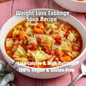 Weight Loss Cabbage Soup Recipe PDF, 7-Day Cabbage Soup Diet Plan, Healthy Low Calorie Meal Prep, Vegetable Soup Weight Loss PDF, Printable