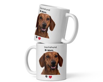 Tazza per la mamma di bassotto, regalo per la mamma di un bassotto, tazza da caffè con un bassotto carino, regalo per gli amanti dei bassotti, tazza per la mamma di un cane, tazza per la mamma di un bassotto, regalo per il proprietario di un bassotto