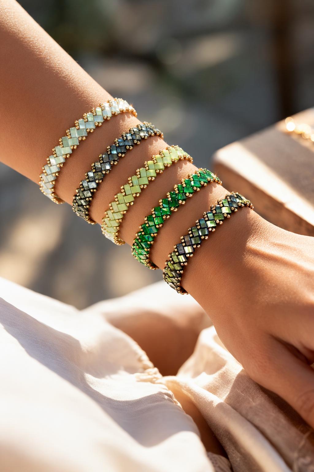 Perles tubes en résine opaque 12x11 mm - Vert émeraude x6 - Perles & Co