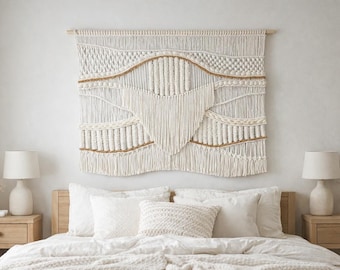 Woven Tapestry - Textile Art - Large Hand made - Macrame Wall Hanging - Modern Woven Hanger