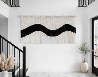 Large Hand made - Macrame Wall Hanging - Textile Art - Modern Woven Hanger - Woven Tapestry
