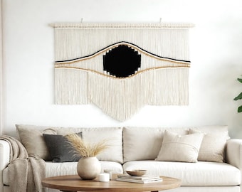Textile Art - Large Hand made - Macrame Wall Hanging - Modern Woven Hanger - Woven Tapestry