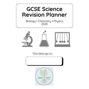 GCSE Science Revision Planner Printable | Biology Chemistry Physics Study Planner | UK Exams PDF