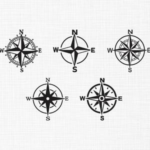 Kompass Set Stickerei, Kompass, Nautik Stickerei, Abenteuer Stickerei, Reise Stickerei, Boho Stickerei, Richtungswerkzeug, 6 Größen