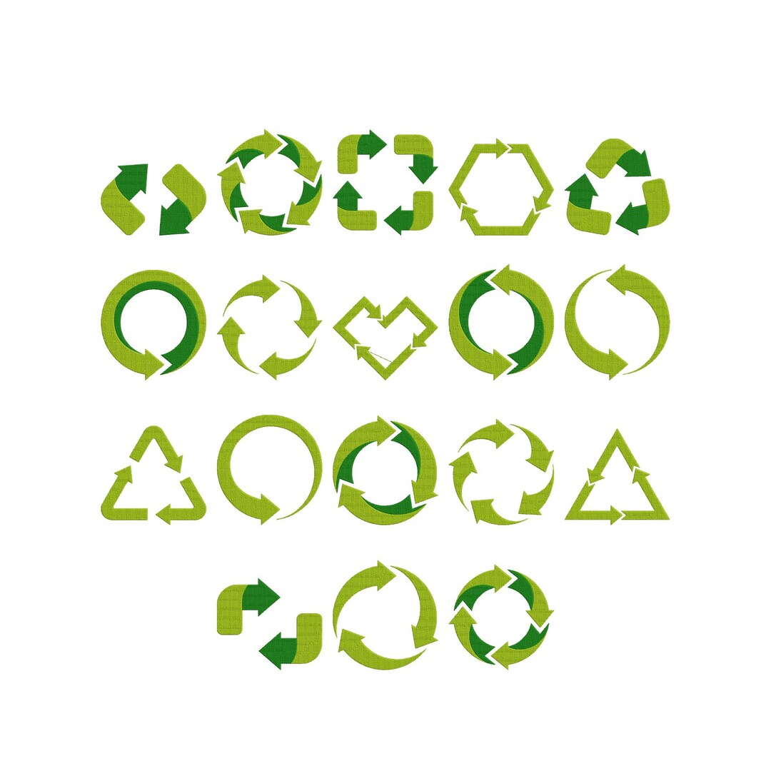 Symbol Recycle R Recycle Symbol Bundle Embroidery Design, Recycle Arrow Embroidery ...