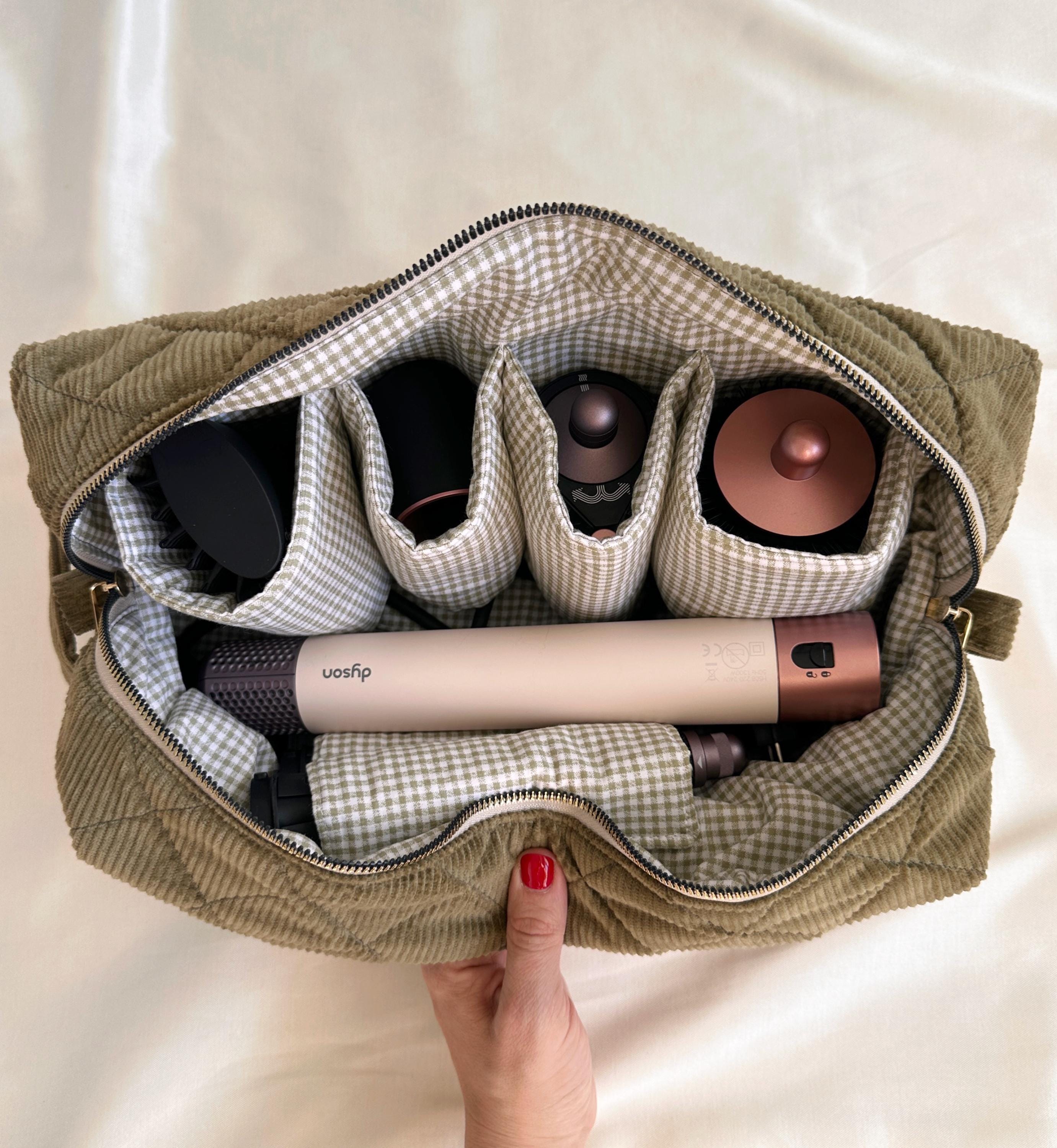 Narunii Trousse Da Viaggio In Pelle PU: Astuccio Porta Trucco E Cosmetici, Pratica Borsetta Da Toeletta Per Donna (Nero, 18x11x7 Cm)