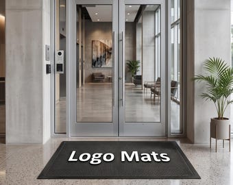 Business Logo Doormat Big Size Heavy-Duty Non-Slip Outdoor Mat, Personalized Carpet for Office, Storefront, Hotel & Commercial Entrances