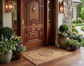 Custom Hand-Drawn Artwork Doormat, Laser-Engraved 3D Carving Home Decor