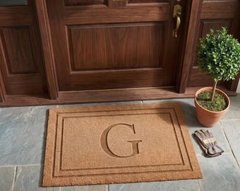 Personalized Monogram Entryway Mat, Modern Polyester Doormat, Housewarming Gift