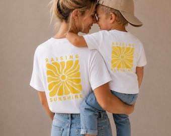 Matching Set Mama Kind Outfit, Partnerlook Mama mini, Mama Tochter Outfit, Mama and me, Papa Sohn Shirt, little Sunshine, Mama und ich shirt