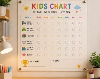 Custom Acrylic Wall Planner, Weekly Monthly Organizer, Yearly Goals, To-Do List, Notes & Priority Board