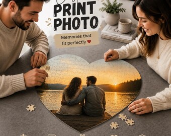 Rompecabezas personalizado con tu foto en forma de corazón, rompecabezas personalizado de 75 piezas para aniversarios u ocasiones especiales: un recuerdo especial.