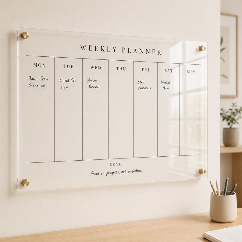 Personalized Acrylic Family Planner, Custom Command Center, Monthly ...