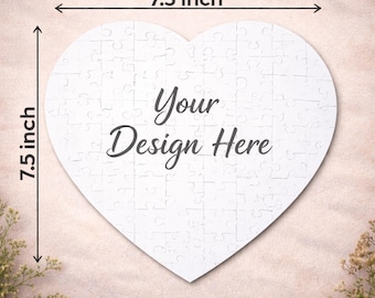 Diseña tu propio rompecabezas de corazón, rompecabezas con foto personalizado, rompecabezas de corazón personalizado, aniversarios u ocasiones especiales, rompecabezas de San Valentín