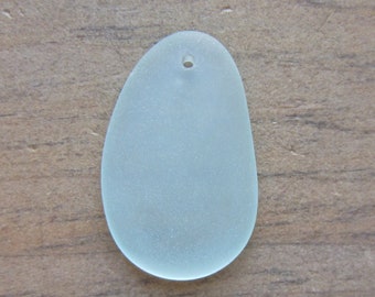 Sea Glass Pendant Freeform Seafoam 33 mm x 20 mm QTY 1