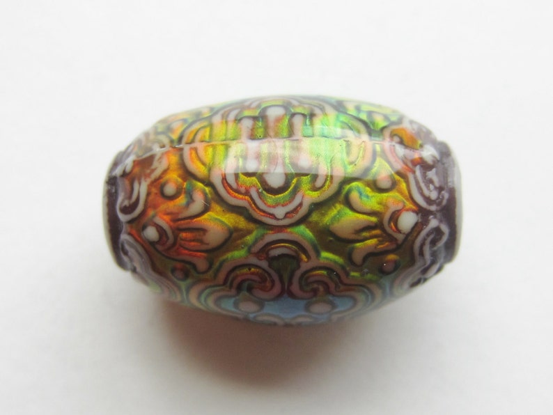 RESTOCKED Mood Bead Polymer Clay Bead Heat Sensitive Bead PERSIAN BEAUTY 13mm x 21.5mm Barrel 1 Bead