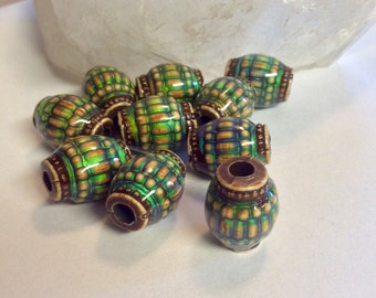 Mood Bead Mirage Bead Polymer Clay Bead Heat Sensitive Bead Moon Basket 12mm x 16mm  QTY 1