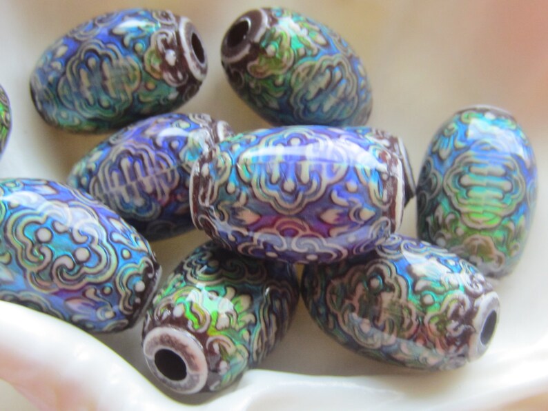 RESTOCKED Mood Bead Polymer Clay Bead Heat Sensitive Bead PERSIAN BEAUTY 13mm x 21.5mm Barrel 1 Bead