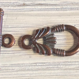 Mykonos Greek Fancy Toggle Clasp 25mm Bronze Qty 1