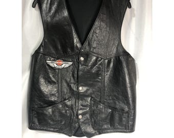 Vintage Herren Harley Davidson Lederweste 100-jähriges Jubiläum 2003 -Gebraucht