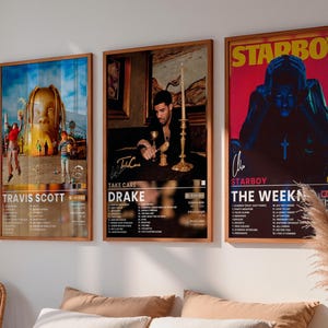 Set of 3 custom album covers | Personalized music gift | Choose your album |QR Code | Wall & room decor