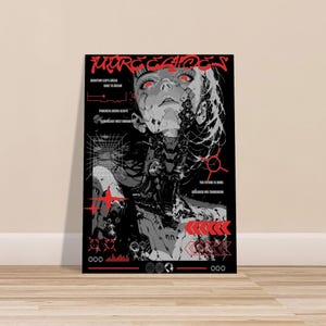 FUTURE ECHOES Dystopian Cyberpunk Poster | Sci-Fi Android Graphic Print | Neo-Tokyo Techwear Aesthetic | | Unframed image 13