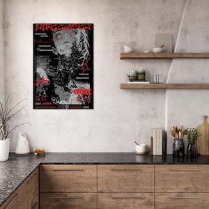 FUTURE ECHOES Dystopian Cyberpunk Poster | Sci-Fi Android Graphic Print | Neo-Tokyo Techwear Aesthetic | | Unframed image 11