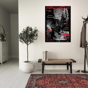 FUTURE ECHOES Dystopian Cyberpunk Poster | Sci-Fi Android Graphic Print | Neo-Tokyo Techwear Aesthetic | | Unframed image 7