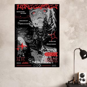 FUTURE ECHOES Dystopian Cyberpunk Poster | Sci-Fi Android Graphic Print | Neo-Tokyo Techwear Aesthetic | | Unframed image 4