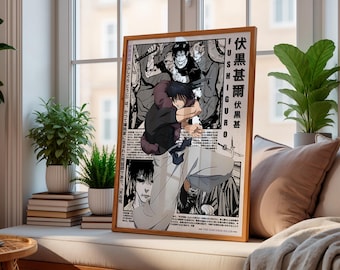 Anime Manga Poster Art Print | JJK Wall Art | Japanese Vintage Minimalist Decor | Aesthetic Anime Artwork | Unframed