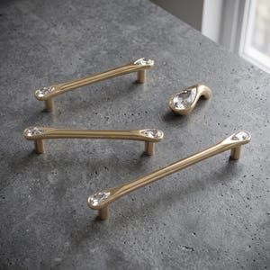 Tiradores de armario en forma de lágrima, tiradores decorativos para cajones, herrajes modernos para cómodas, pomos para armarios de cocina, tiradores para puertas de tocador, renovación de muebles