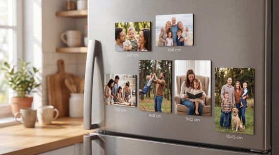 Custom Photo Magnet Personalized Family Wedding Gift Handmade Keepsake Refrigerator Memory Souvenir
