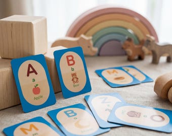 Scandinavian Mini Alphabet Magnets - Montessori ABC Learning Toy for Preschool Homeschool Kids Educational Gift
