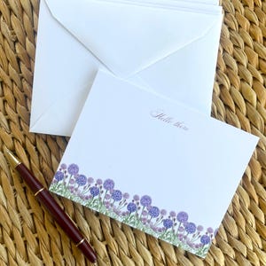 Little Allium "Hello There" Flat Notecards