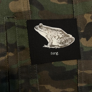 Funny Frog Patch- Punk Battle Vest Patch- Alternative Apparel- Sew on Canvas Patch - Crust Punk - Battle Jacket