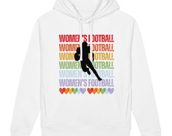 Sudadera unisex de fútbol para mujer con bolsillo lateral, de material orgánico.
