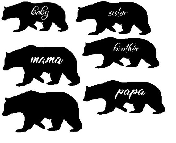 Download Mama Bear svg Baby Bear Papa Bear Bear Family SVG | Etsy