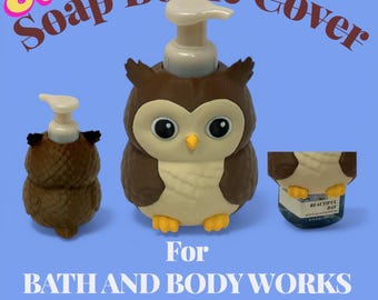 Owl Soap Bottle Cover for Bath and Body Works Hand Soaps | 3D Printed