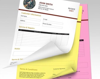 Custom Carbonless NCR Form Design and Printing | 100 3-part 8.5 x 11 in